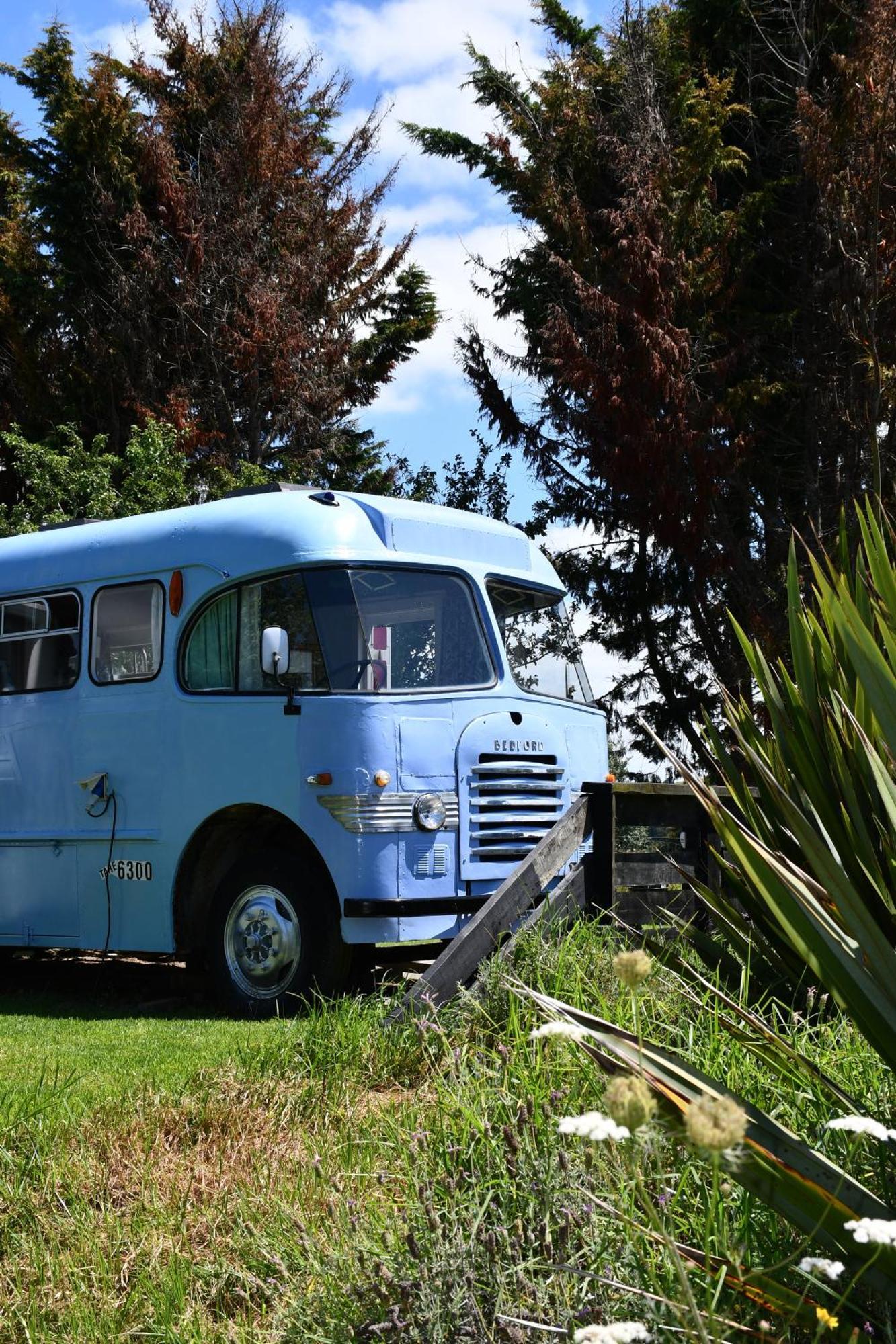 Evi The School Bus At Oromahoe Downs Farm Puketona Extérieur photo
